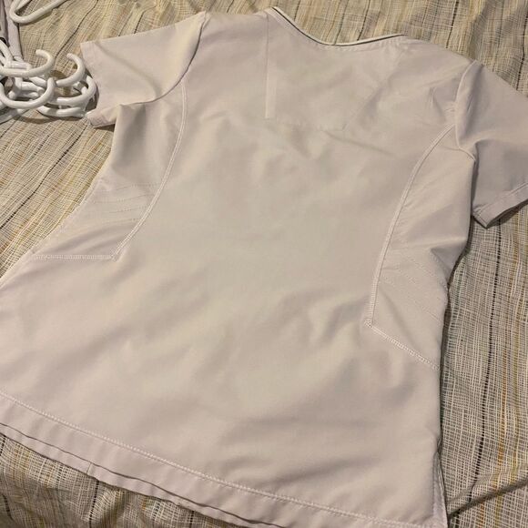 HEALING HANDS | White Scrub Top with Black RN - Picture 4 of 6